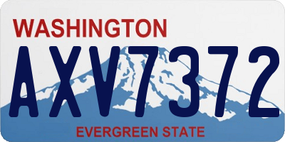 WA license plate AXV7372