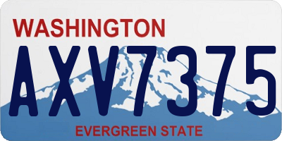 WA license plate AXV7375