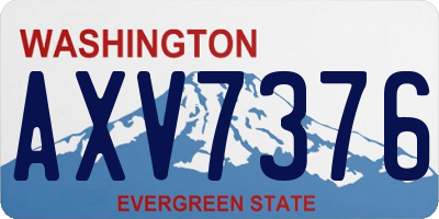 WA license plate AXV7376