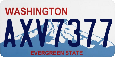 WA license plate AXV7377
