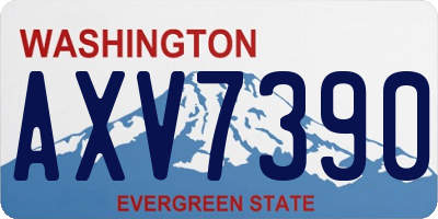 WA license plate AXV7390