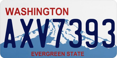 WA license plate AXV7393