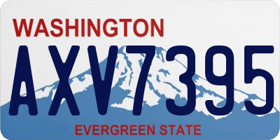 WA license plate AXV7395