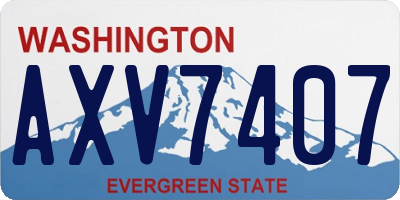 WA license plate AXV7407