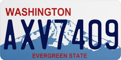 WA license plate AXV7409