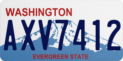 WA license plate AXV7412