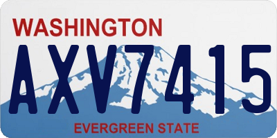 WA license plate AXV7415