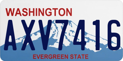 WA license plate AXV7416