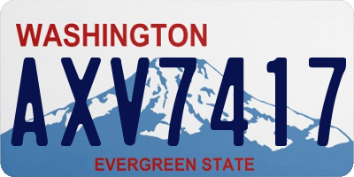 WA license plate AXV7417