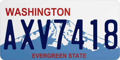 WA license plate AXV7418