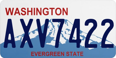 WA license plate AXV7422