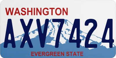 WA license plate AXV7424