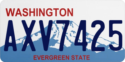 WA license plate AXV7425