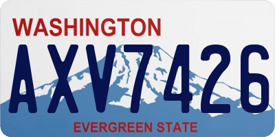 WA license plate AXV7426
