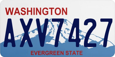 WA license plate AXV7427