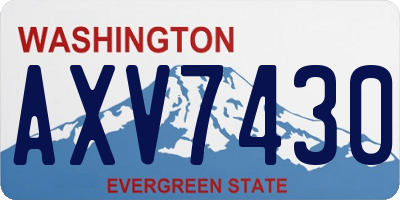 WA license plate AXV7430
