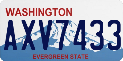 WA license plate AXV7433