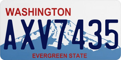WA license plate AXV7435