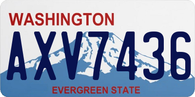 WA license plate AXV7436