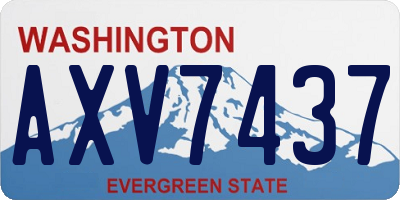 WA license plate AXV7437