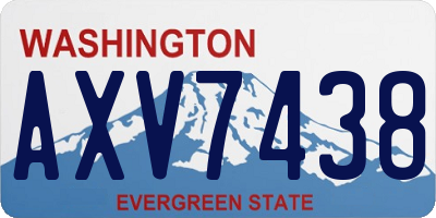 WA license plate AXV7438