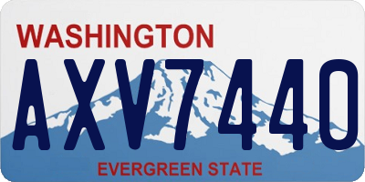 WA license plate AXV7440