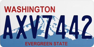 WA license plate AXV7442