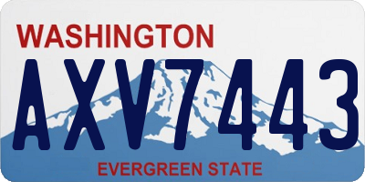 WA license plate AXV7443