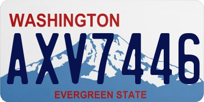 WA license plate AXV7446