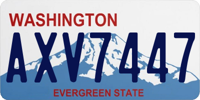 WA license plate AXV7447