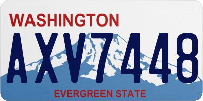 WA license plate AXV7448