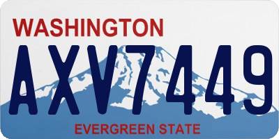 WA license plate AXV7449