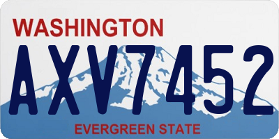 WA license plate AXV7452