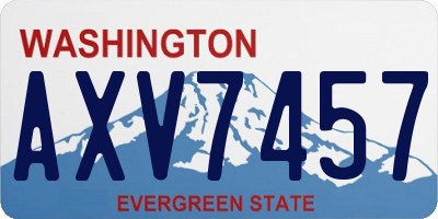 WA license plate AXV7457