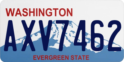 WA license plate AXV7462