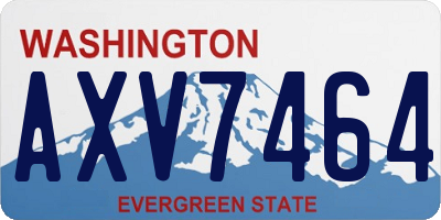 WA license plate AXV7464