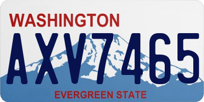 WA license plate AXV7465
