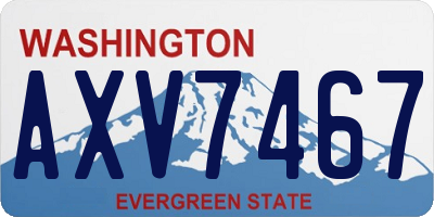WA license plate AXV7467