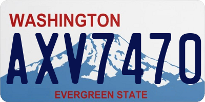 WA license plate AXV7470