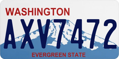 WA license plate AXV7472