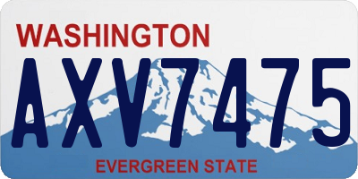 WA license plate AXV7475