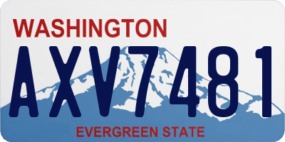 WA license plate AXV7481