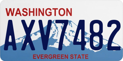 WA license plate AXV7482