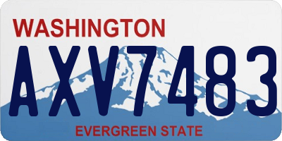 WA license plate AXV7483
