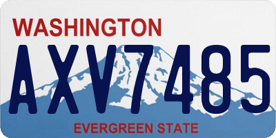 WA license plate AXV7485