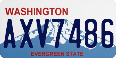 WA license plate AXV7486