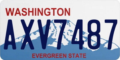 WA license plate AXV7487