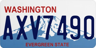 WA license plate AXV7490