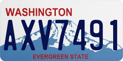 WA license plate AXV7491