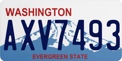 WA license plate AXV7493